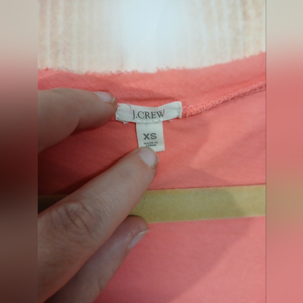 J. Crew Pink 3/4 Sleeve Ruffled Blouse - Picture 3 of 3